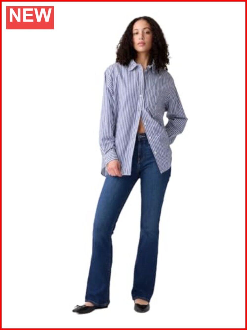 Women's Boot Cut Denim Jeans Mid Rise Pull On Flattering Fit Casual Fall